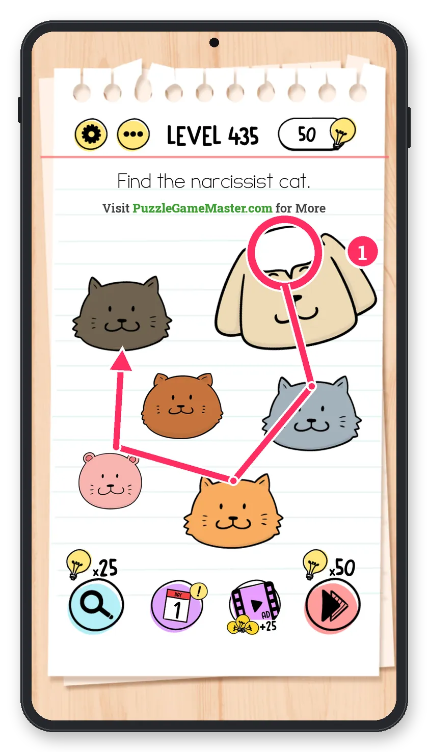 Brain Test: Tricky Puzzles Level 435 step 1: Read their minds