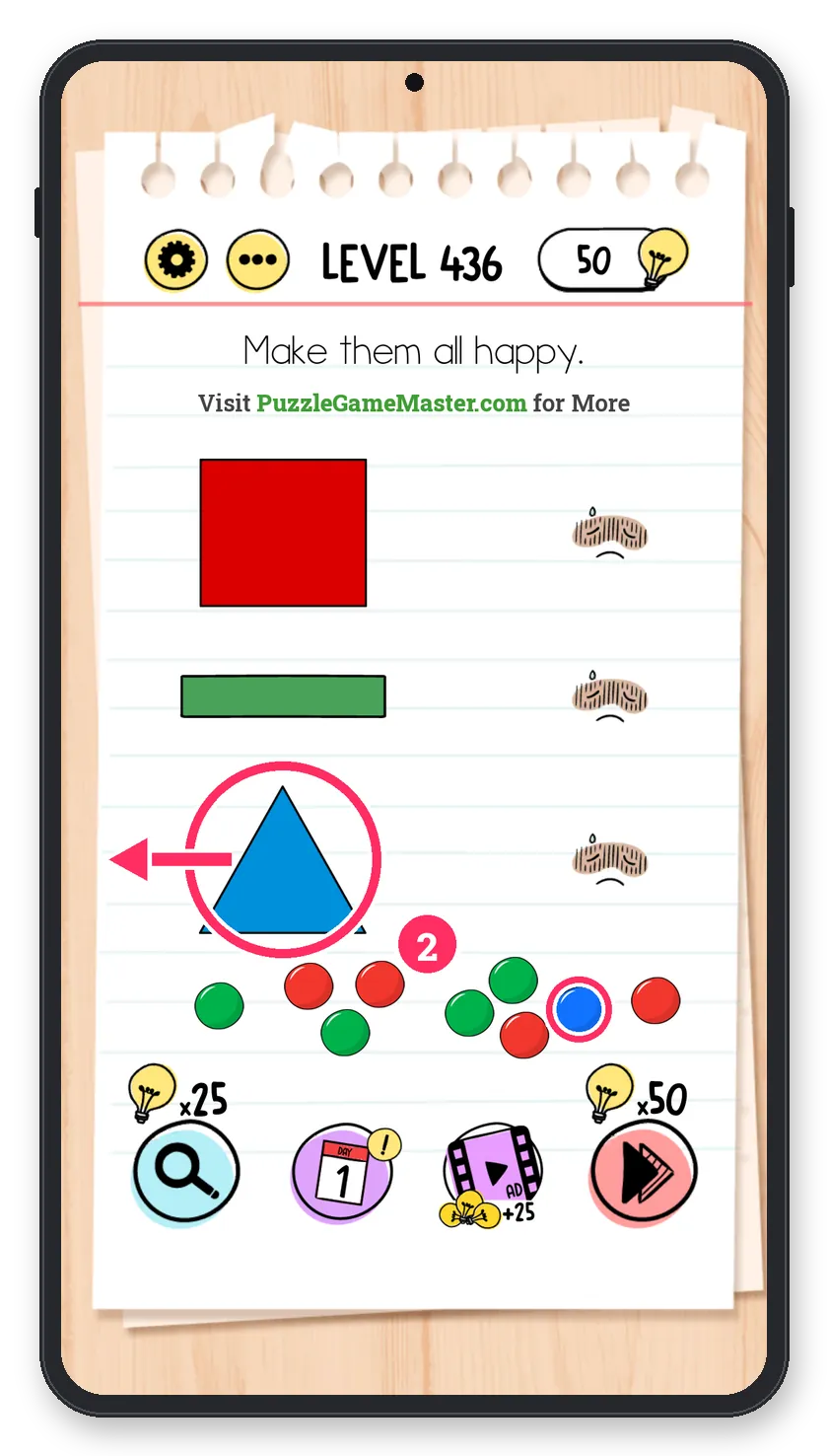 Brain Test: Tricky Puzzles Level 436 step 2: Blue