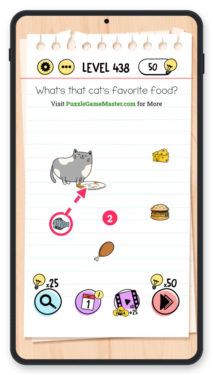 Brain Test: Tricky Puzzles Level 438 step 2: Serve the cat