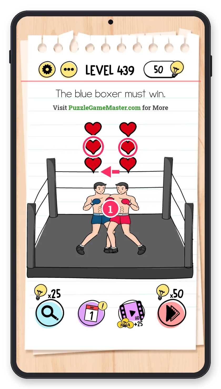 Brain Test: Tricky Puzzles Level 439 answer with steps marked