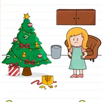 Brain Test: Tricky Puzzles Level 444 answer – Where Is the Naughty Boy Who Opened His Gift Early Hiding?!