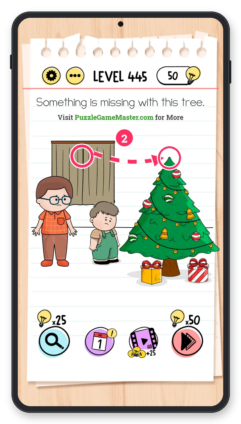 Brain Test: Tricky Puzzles Level 445 step 2: Place the star