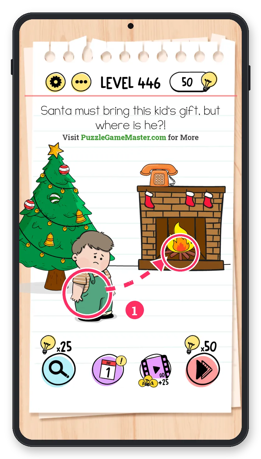 Brain Test: Tricky Puzzles Level 446 answer with steps marked