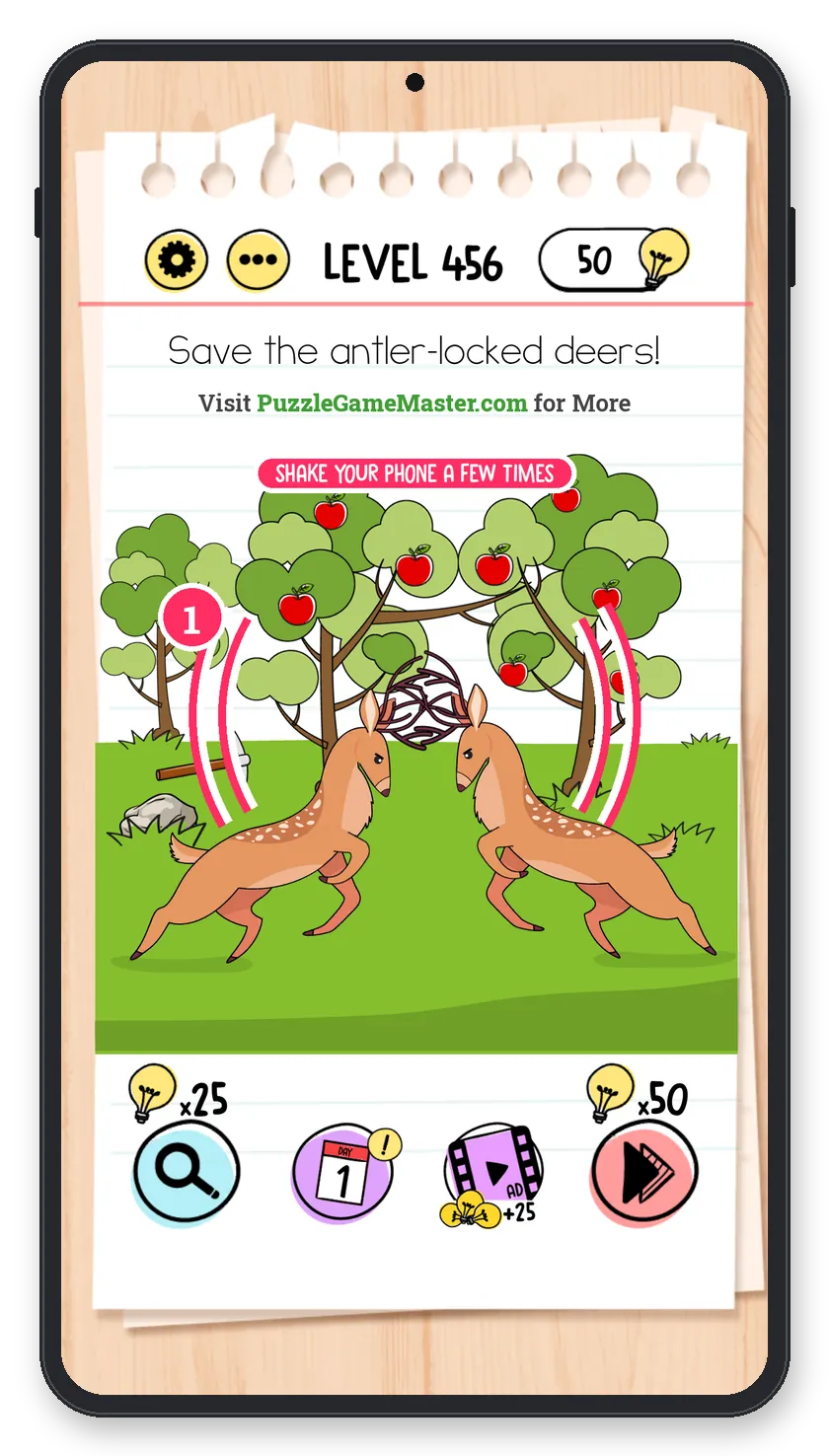 Brain Test: Tricky Puzzles Level 456 step 1: Shake