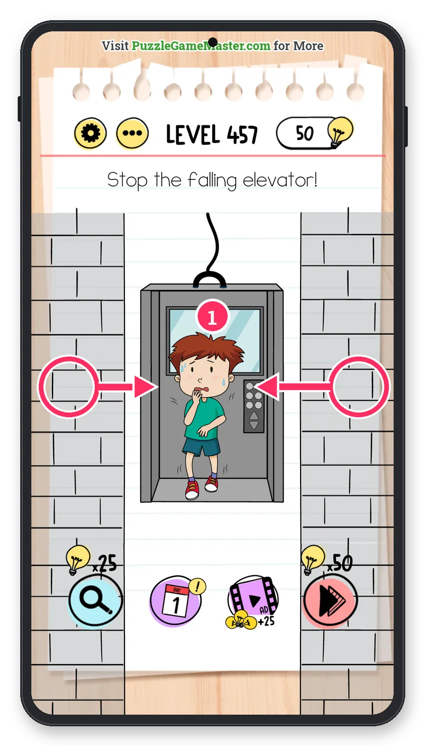 Brain Test: Tricky Puzzles Level 457 answer with steps marked