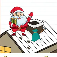 Brain Test: Tricky Puzzles Level 468 answer – He Is Too Fat to Get Down Through the Chimney