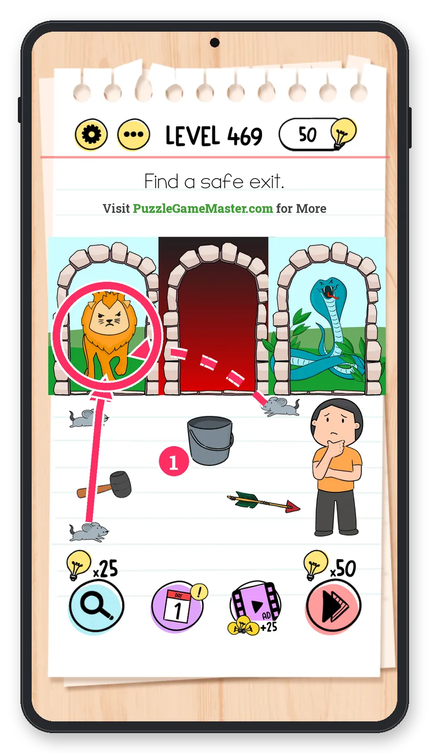 Brain Test: Tricky Puzzles Level 469 answer with steps marked