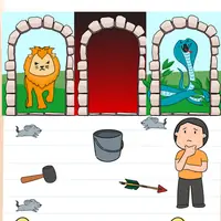Brain Test: Tricky Puzzles Level 469 answer – Find a Safe Exit (Lion)