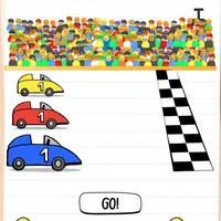 Brain Test: Tricky Puzzles Level 47 answer – Blue Has to Win This Race