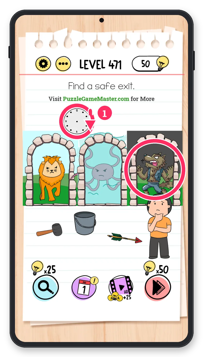 Brain Test: Tricky Puzzles Level 471 answer with steps marked