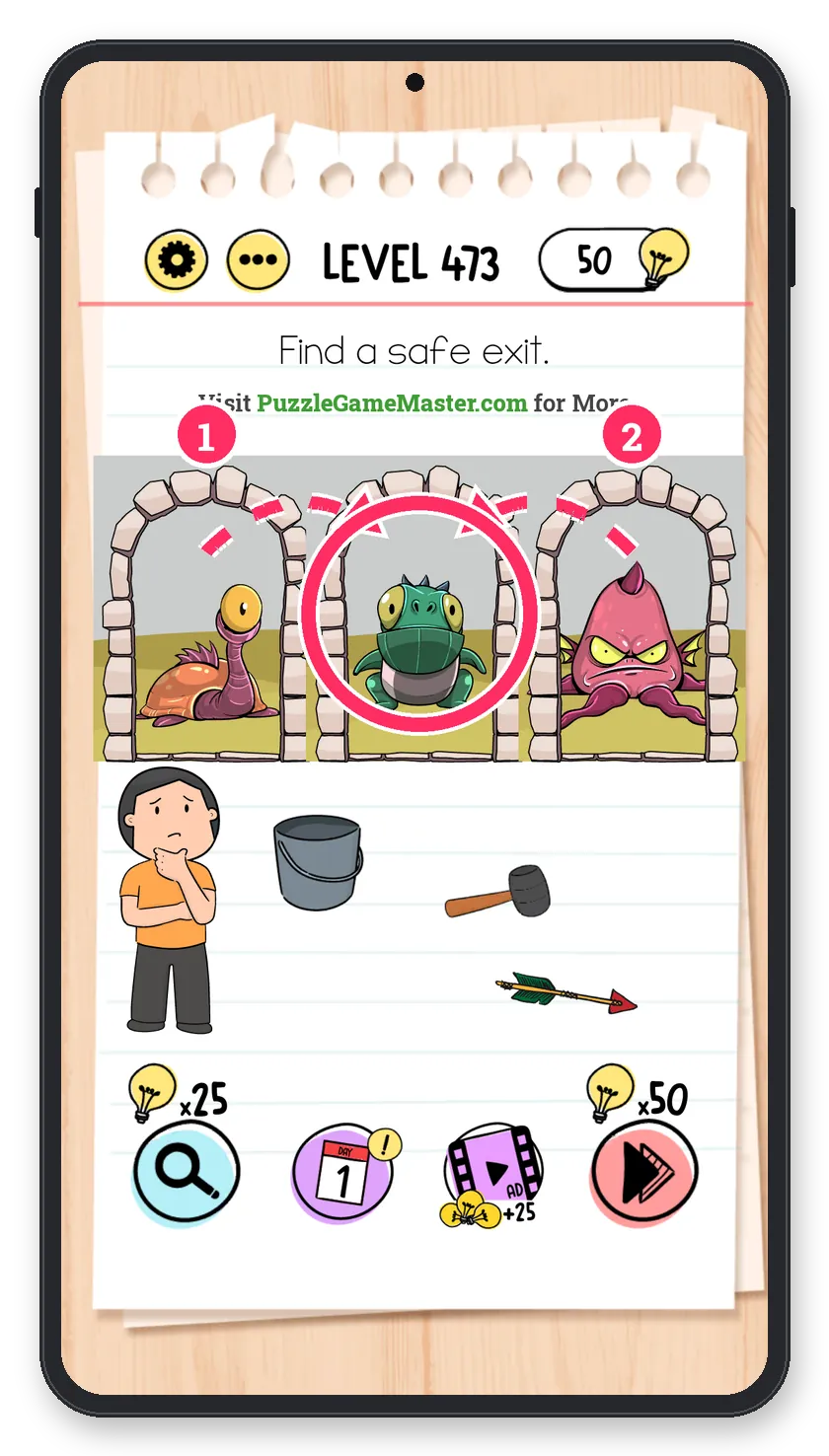 Brain Test: Tricky Puzzles Level 473 answer with steps marked