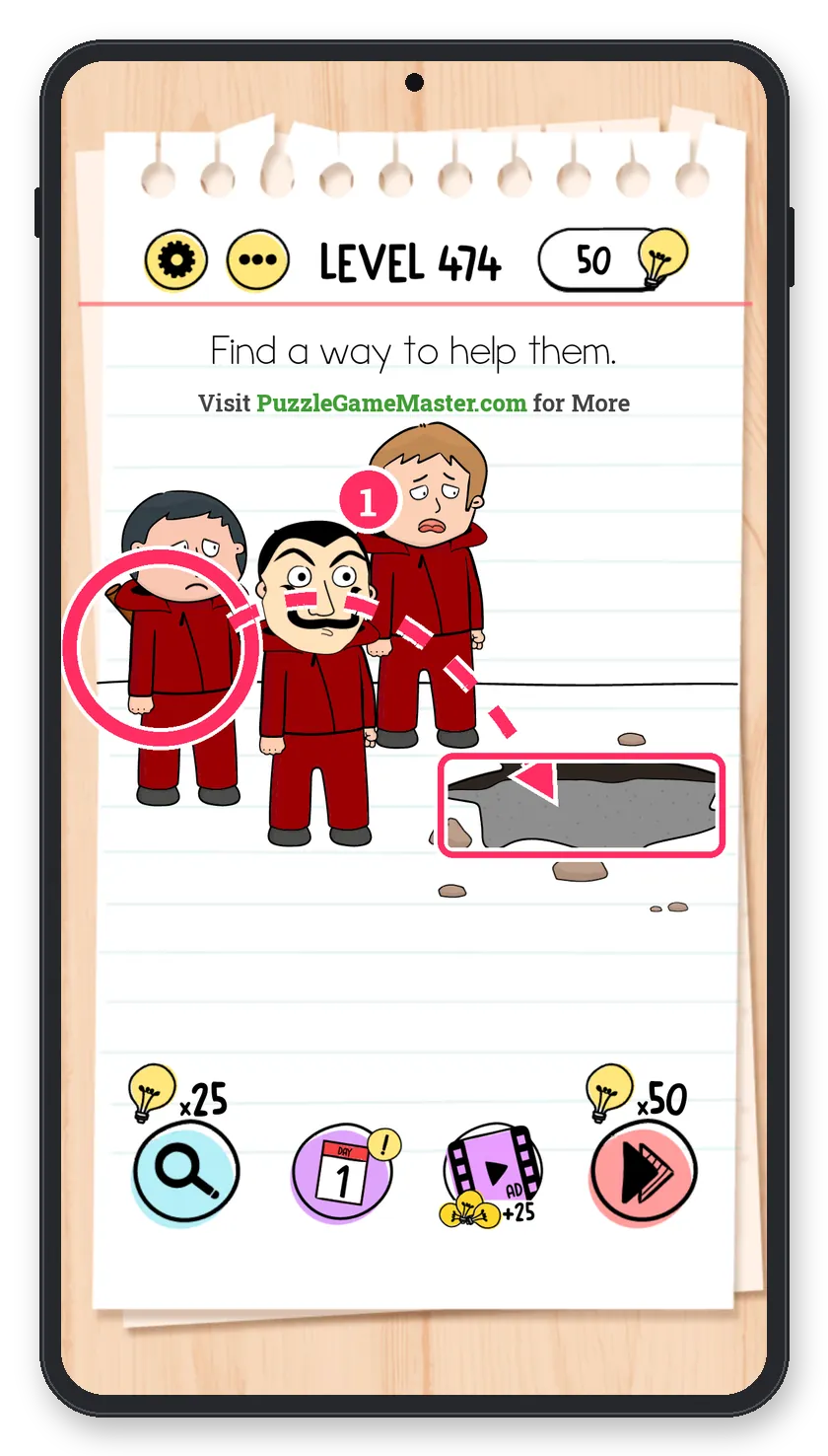 Brain Test: Tricky Puzzles Level 474 answer with steps marked