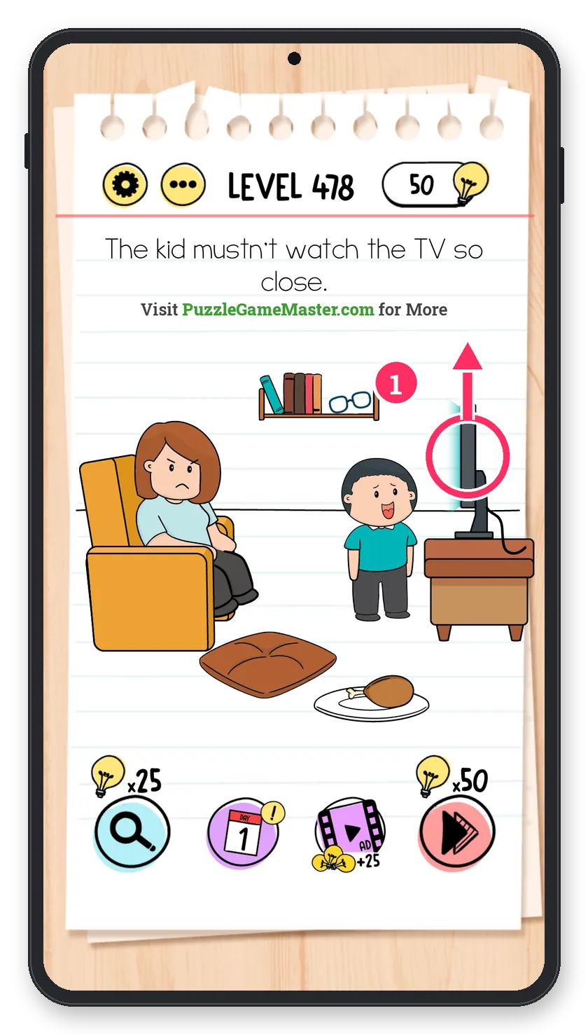 Brain Test: Tricky Puzzles Level 478 answer with steps marked