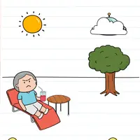 Brain Test: Tricky Puzzles Level 482 answer – He Doesn't Want Any Sunlight Upon Him