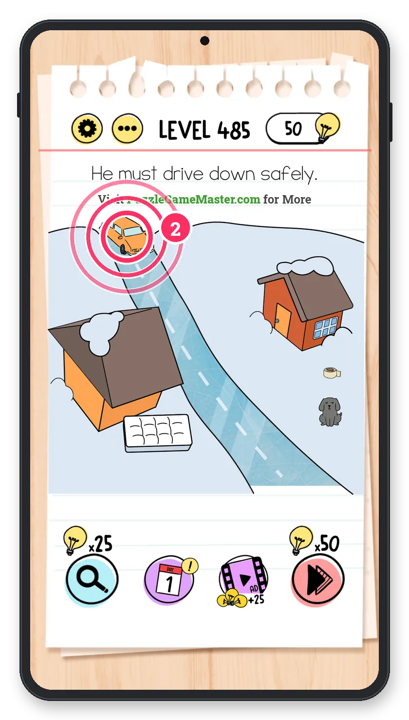 Brain Test: Tricky Puzzles Level 485 step 2: Drive