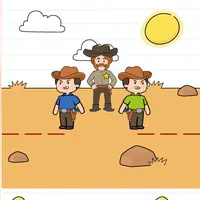 Brain Test: Tricky Puzzles Level 487 answer – The Green Cowboy Must Win the Duel