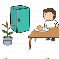 Brain Test: Tricky Puzzles Level 489 answer – He Can't Eat That Drumstick as He Is a Vegan, Help Him!