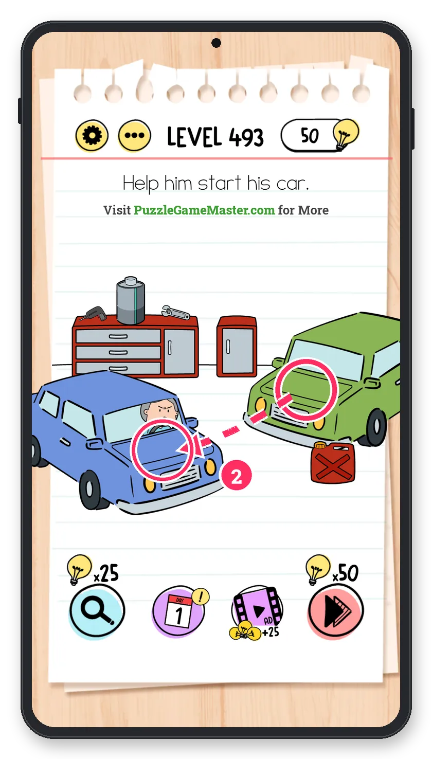 Brain Test: Tricky Puzzles Level 493 step 2: Swap the engine