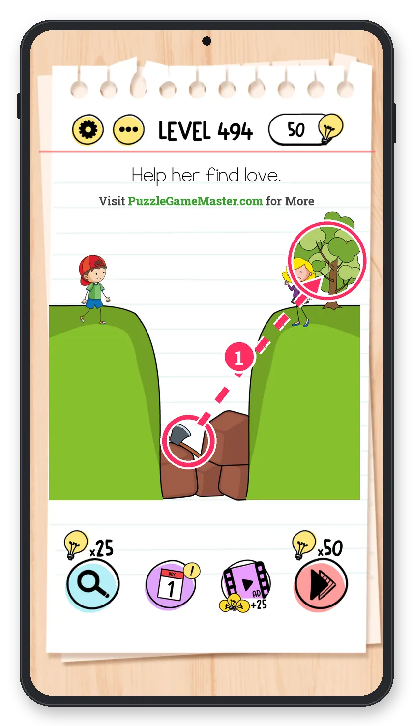 Brain Test: Tricky Puzzles Level 494 answer with steps marked