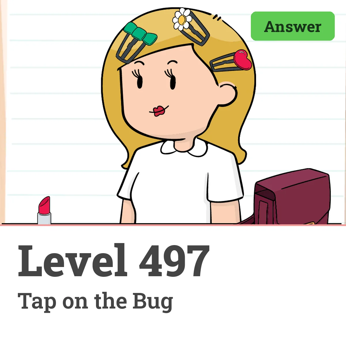 Brain Test: Tricky Puzzles Level 497 answer – Tap on the Bug