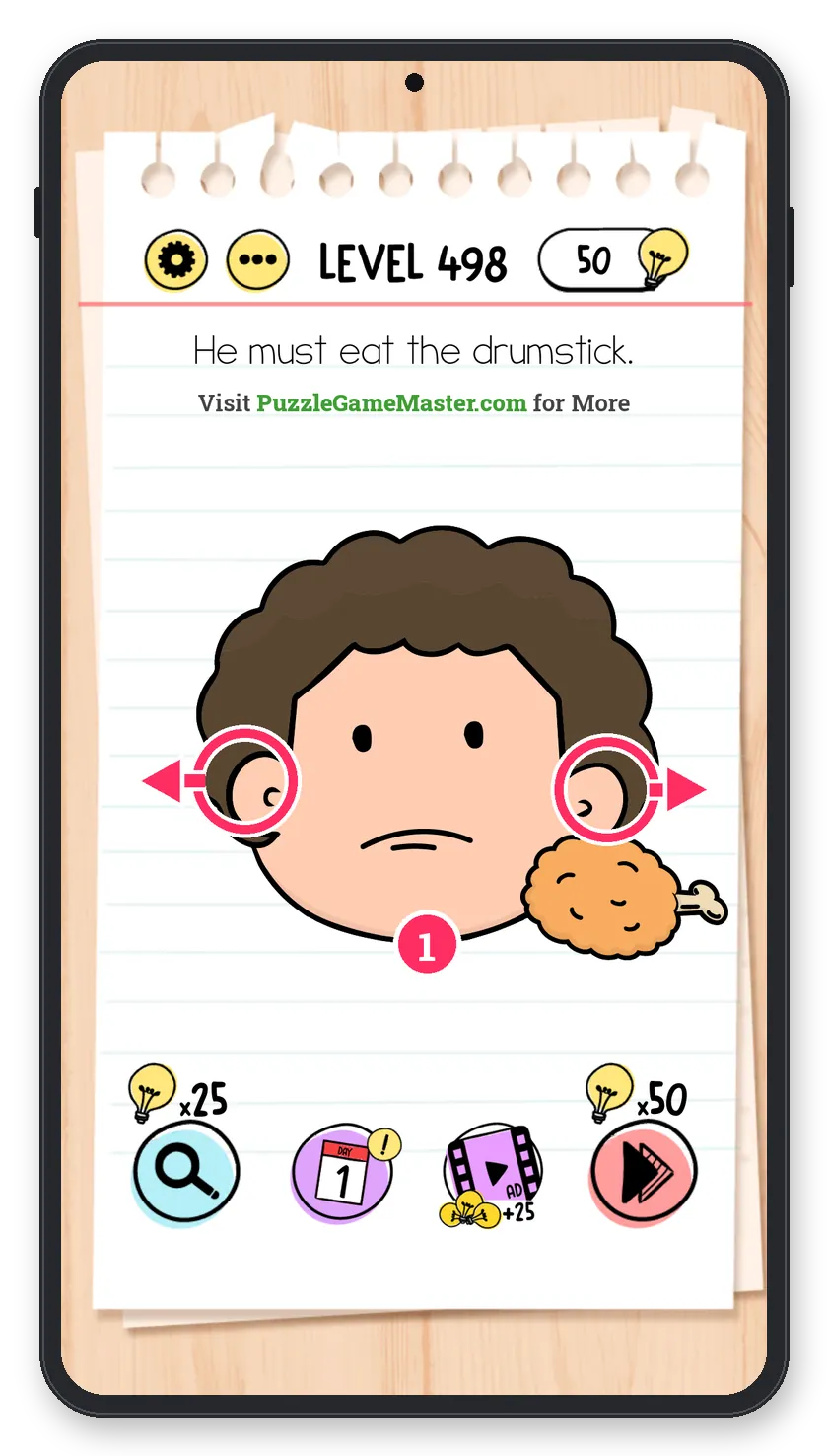 Brain Test: Tricky Puzzles Level 498 step 1: Make him shout
