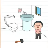 Brain Test: Tricky Puzzles Level 501 answer – Help Him Use the Toilet