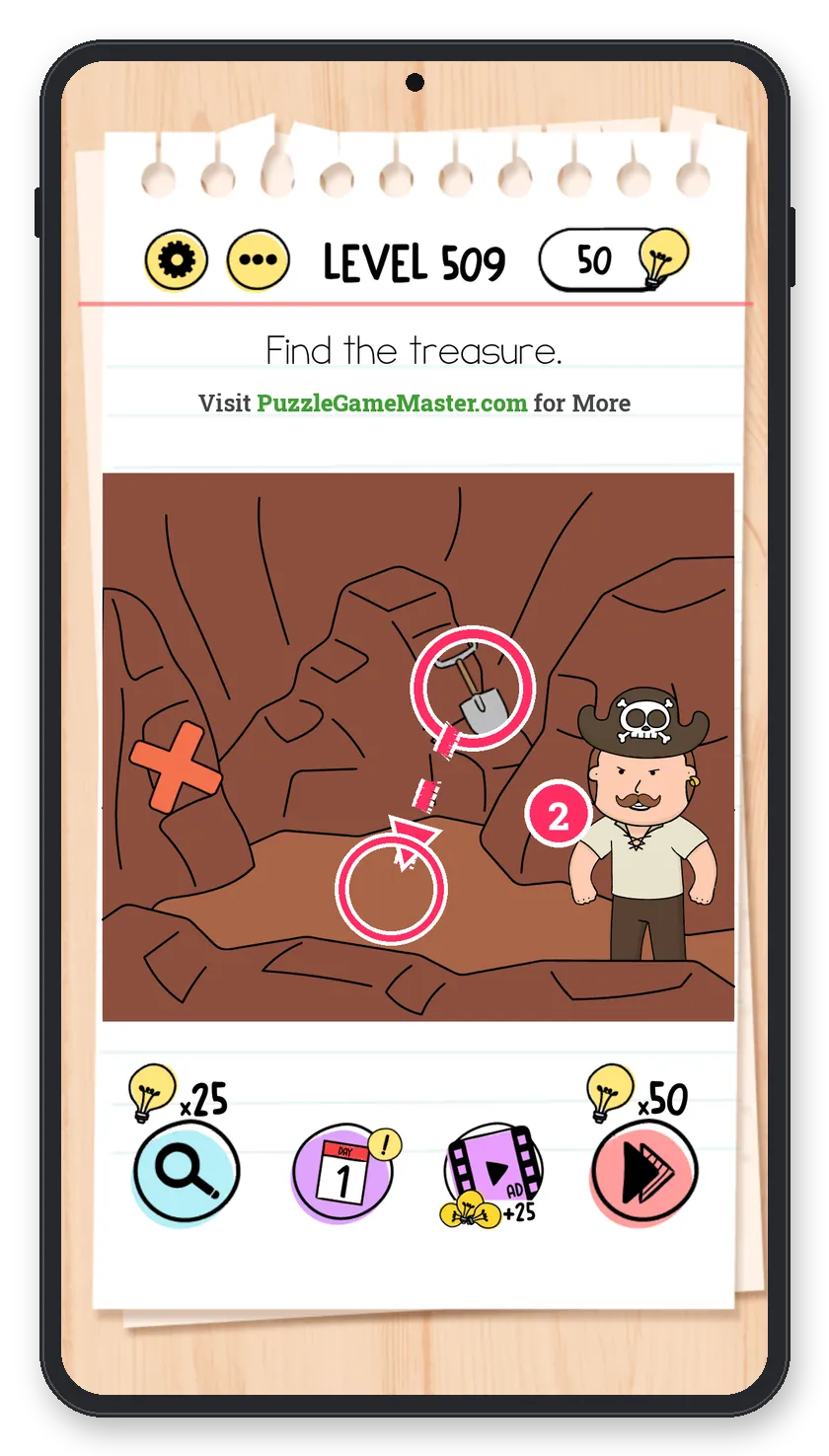 Brain Test: Tricky Puzzles Level 509 step 2: Dig