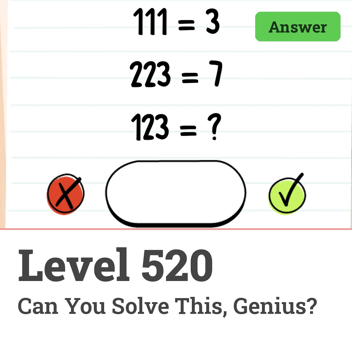 Brain Test: Tricky Puzzles Level 520 answer – Can You Solve This, Genius?