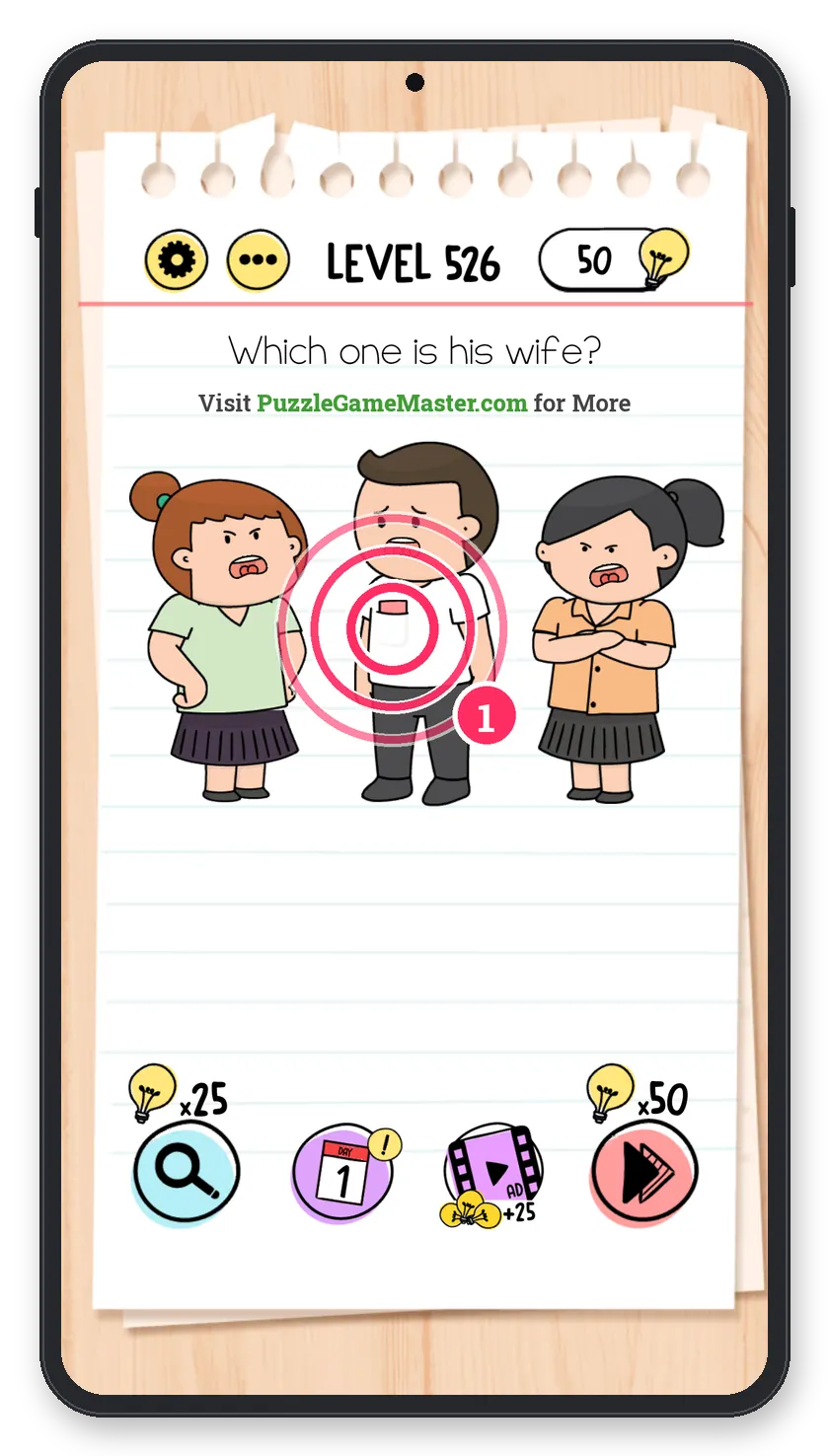 Brain Test: Tricky Puzzles Level 526 answer with steps marked