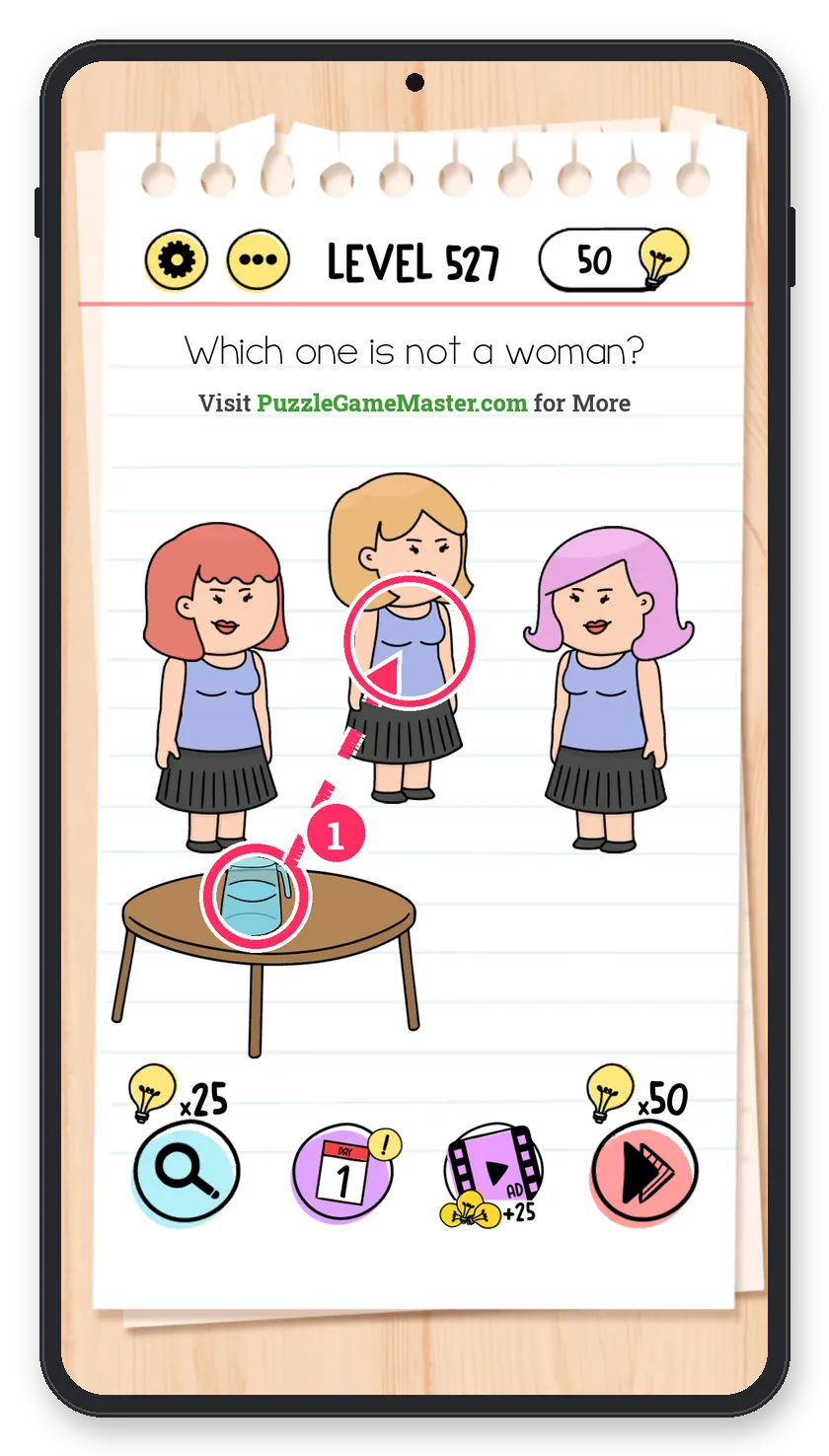 Brain Test: Tricky Puzzles Level 527 step 1: Wash their faces