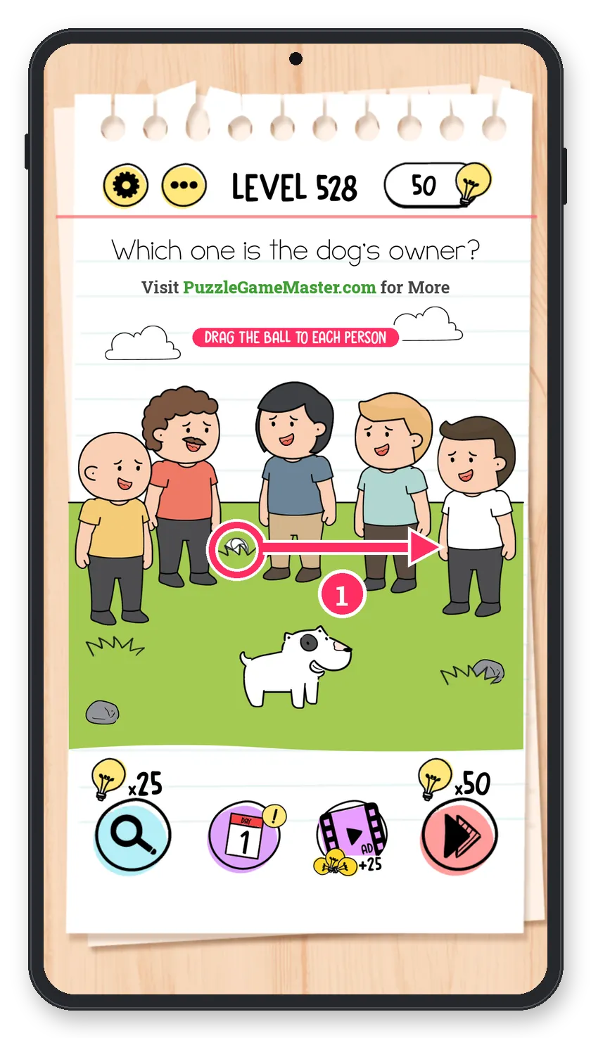 Brain Test: Tricky Puzzles Level 528 answer with steps marked