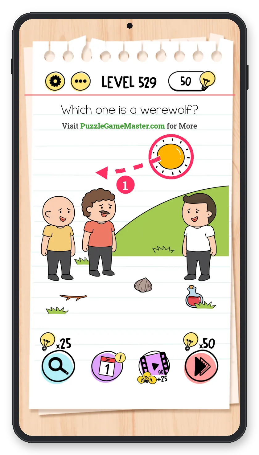Brain Test: Tricky Puzzles Level 529 step 1: Make it night
