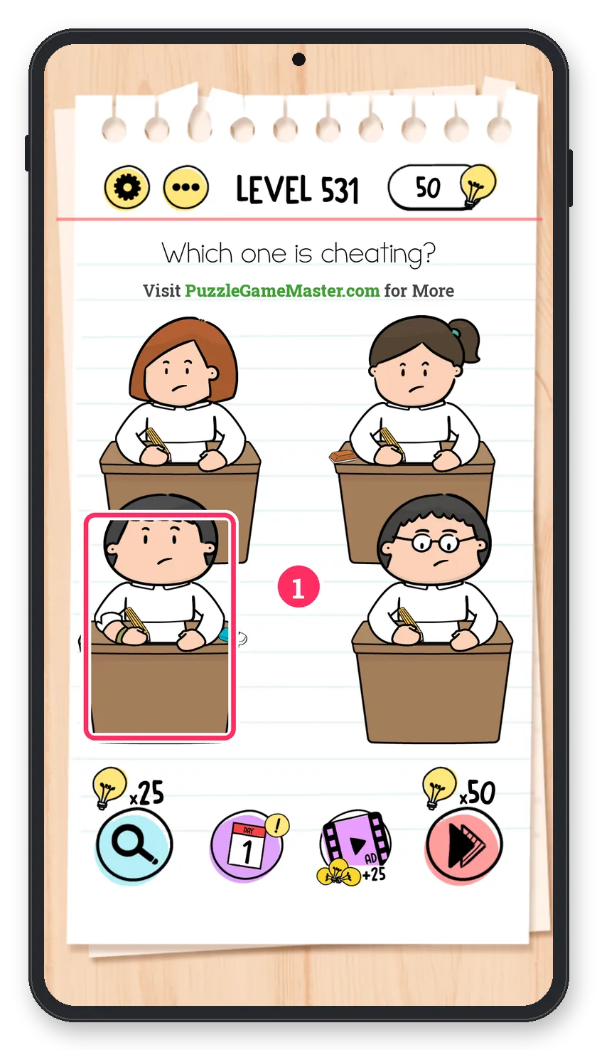 Brain Test: Tricky Puzzles Level 531 answer with steps marked