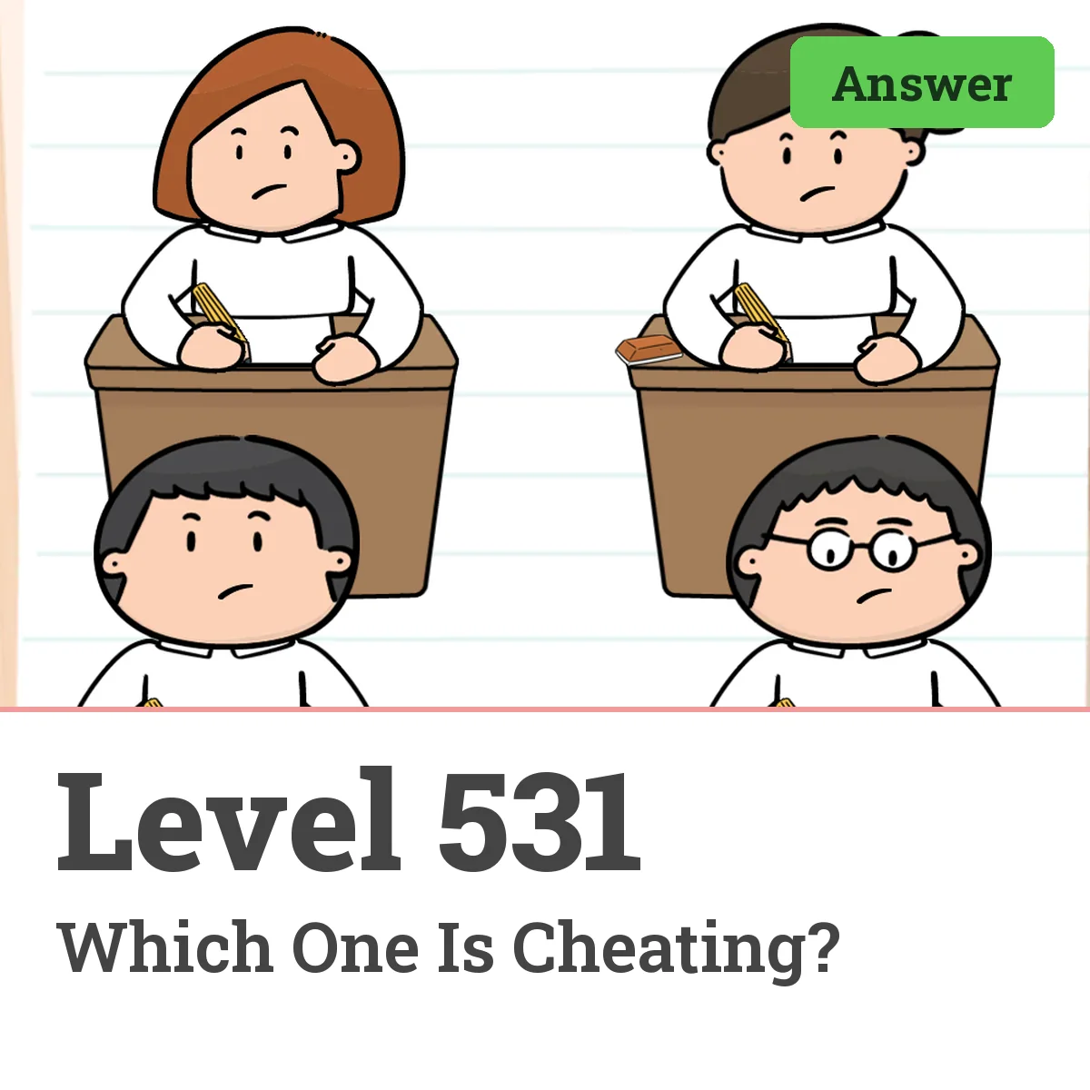 Brain Test: Tricky Puzzles Level 531 answer – Which One Is Cheating?