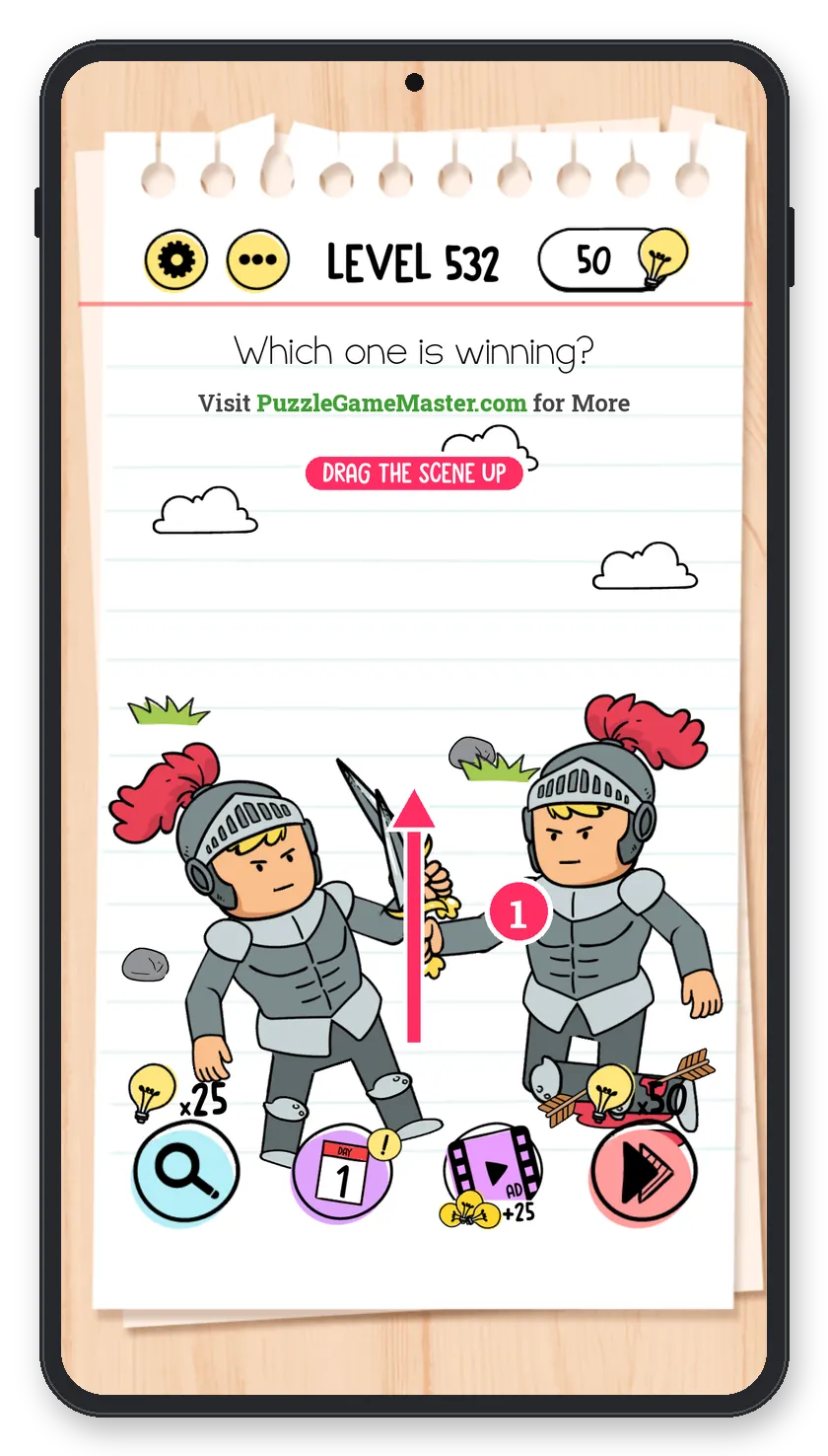Brain Test: Tricky Puzzles Level 532 step 1: See everything