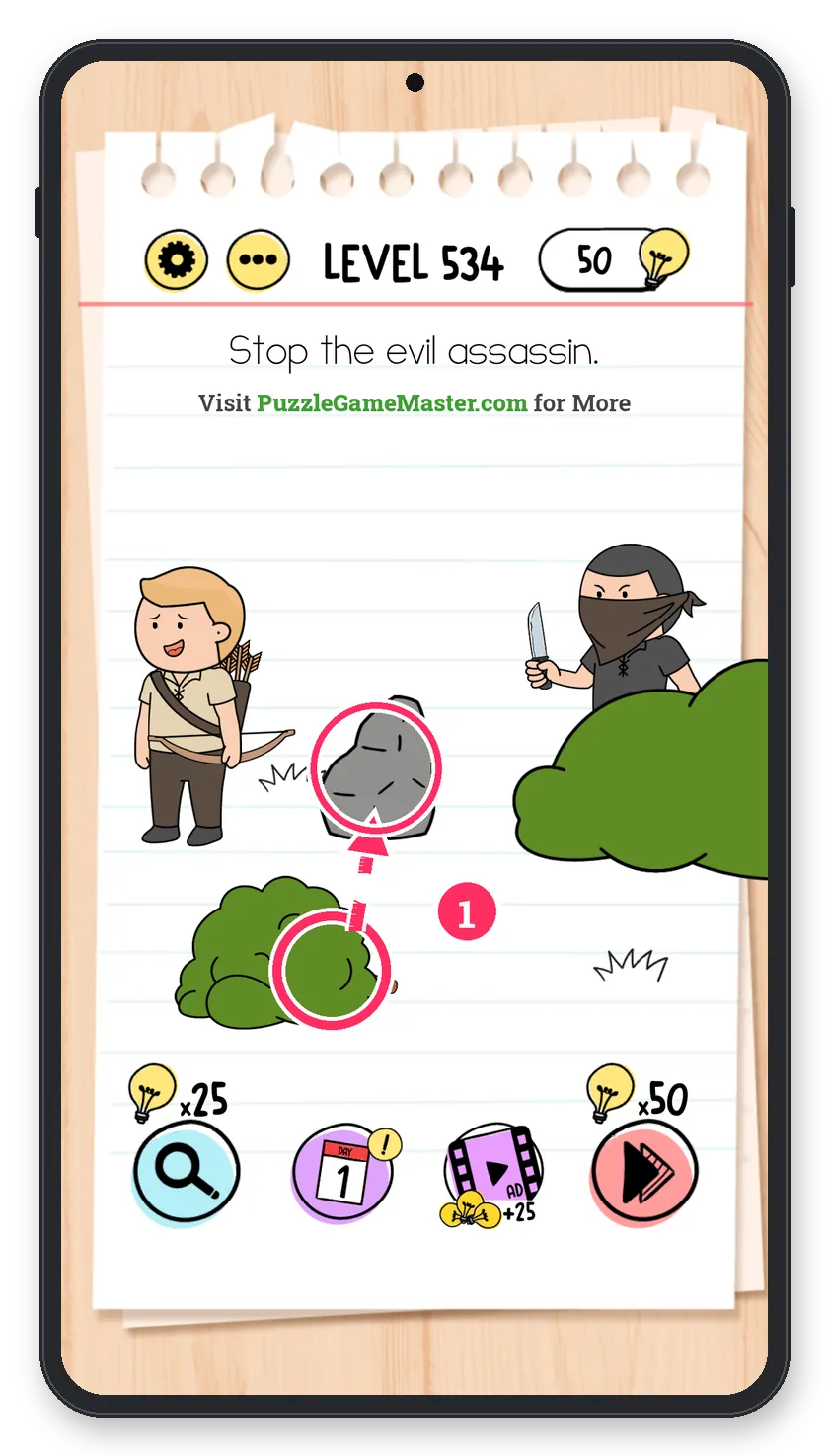 Brain Test: Tricky Puzzles Level 534 answer with steps marked