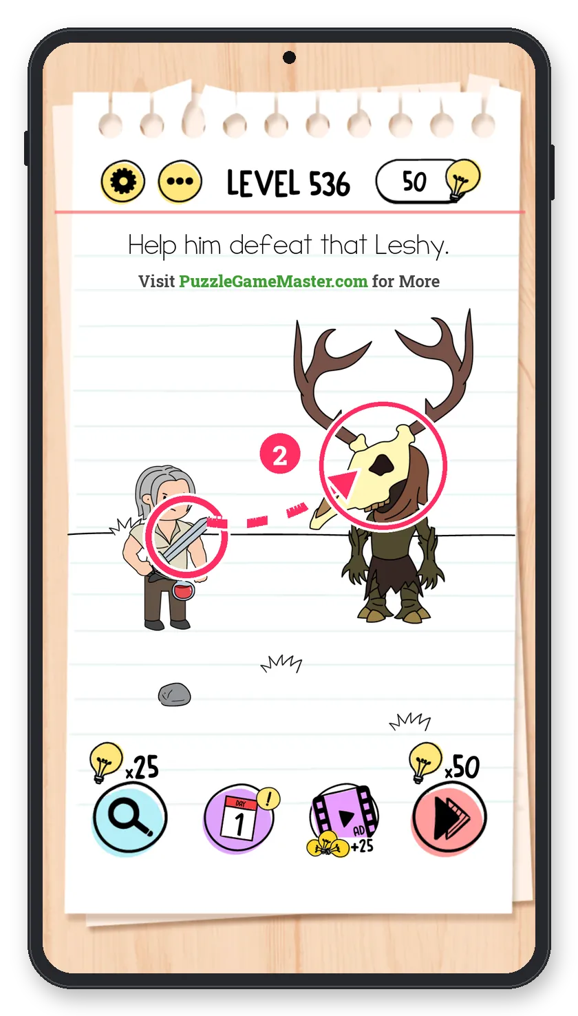 Brain Test: Tricky Puzzles Level 536 step 2: Attack