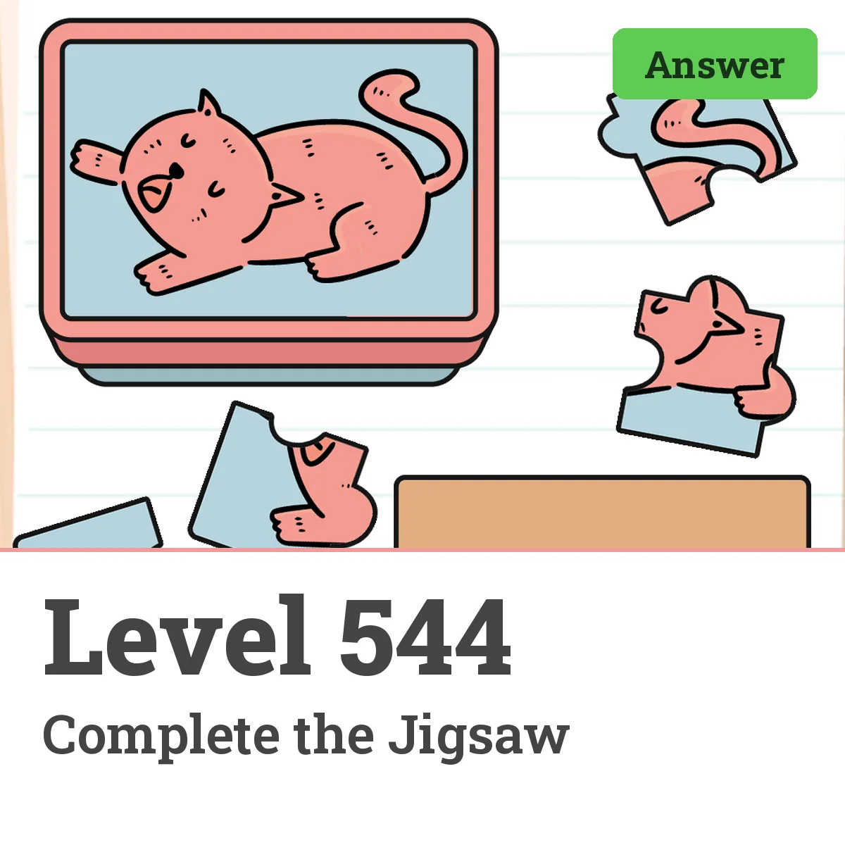Brain Test: Tricky Puzzles Level 544 answer – Complete the Jigsaw