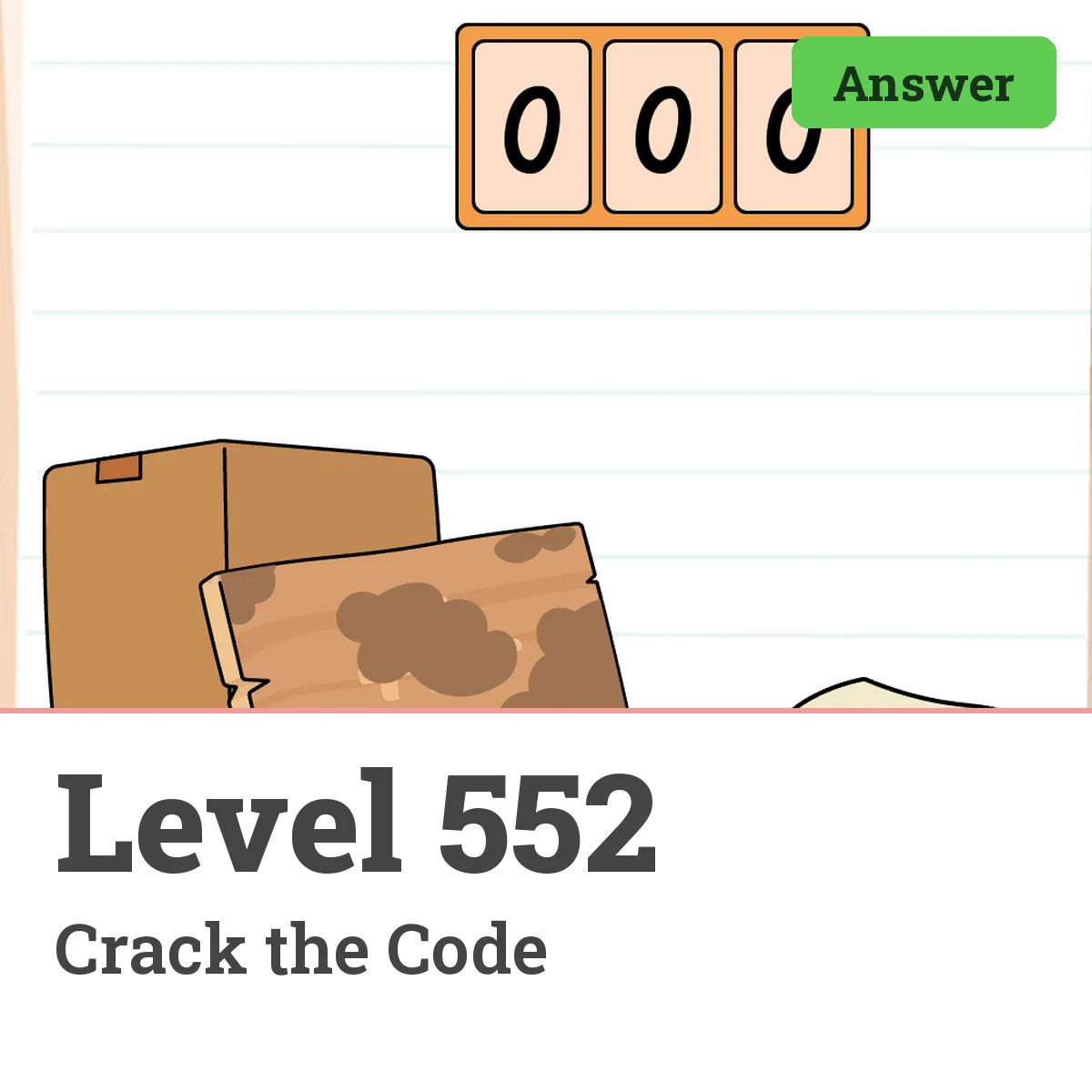 Brain Test: Tricky Puzzles Level 552 answer – Crack the Code