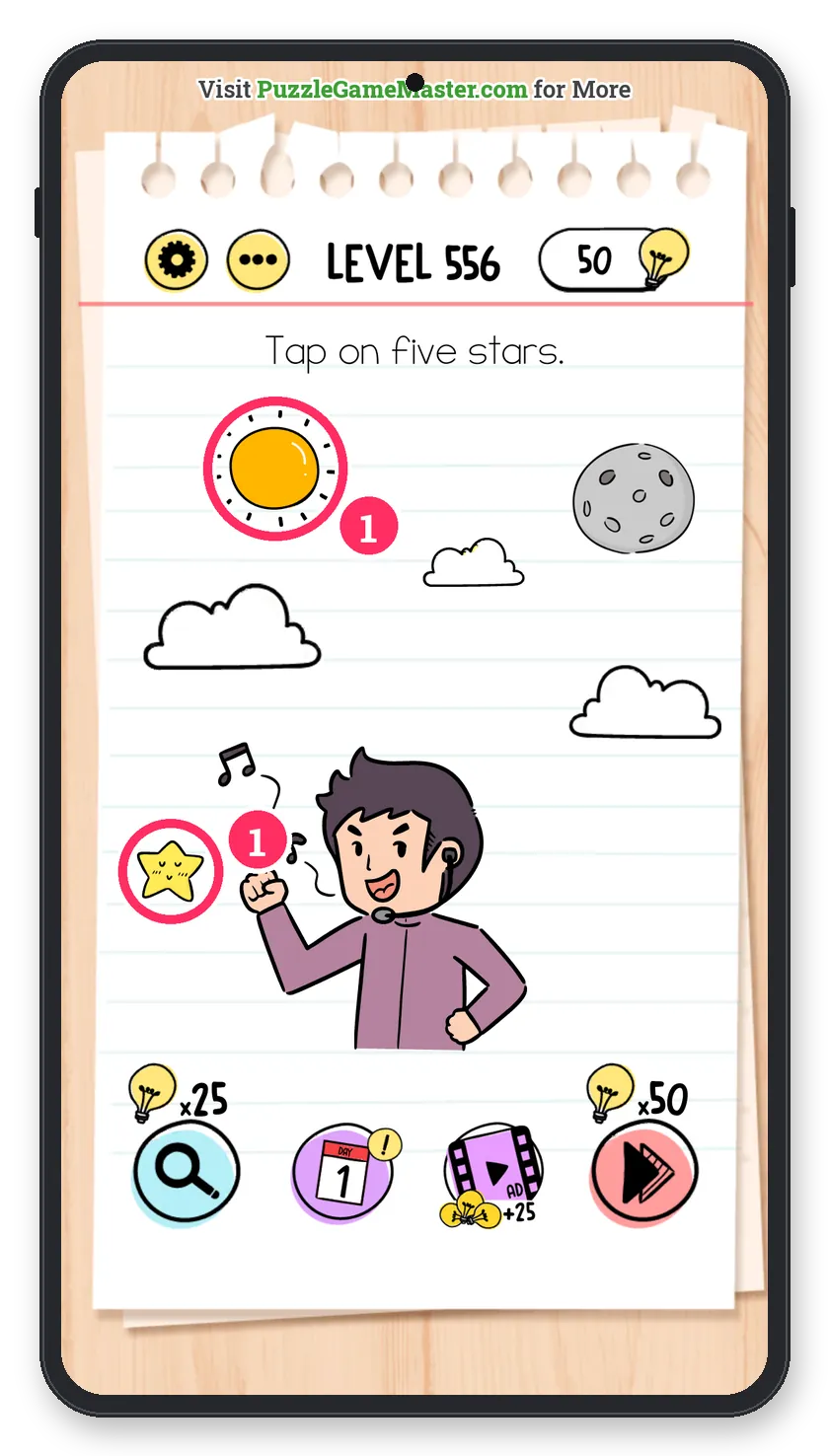 Brain Test: Tricky Puzzles Level 556 step 1: The easy ones