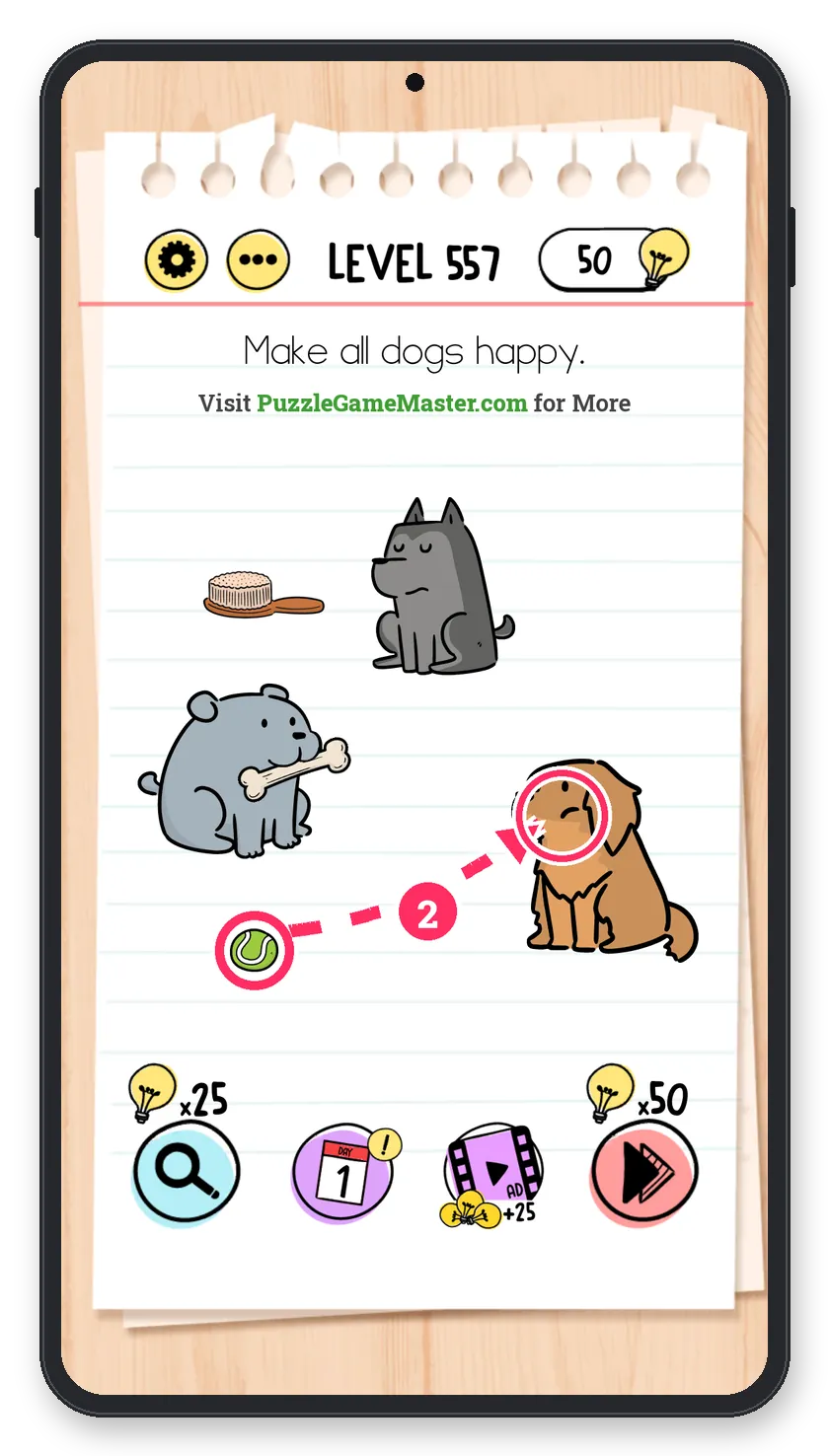 Brain Test: Tricky Puzzles Level 557 step 2: The ball
