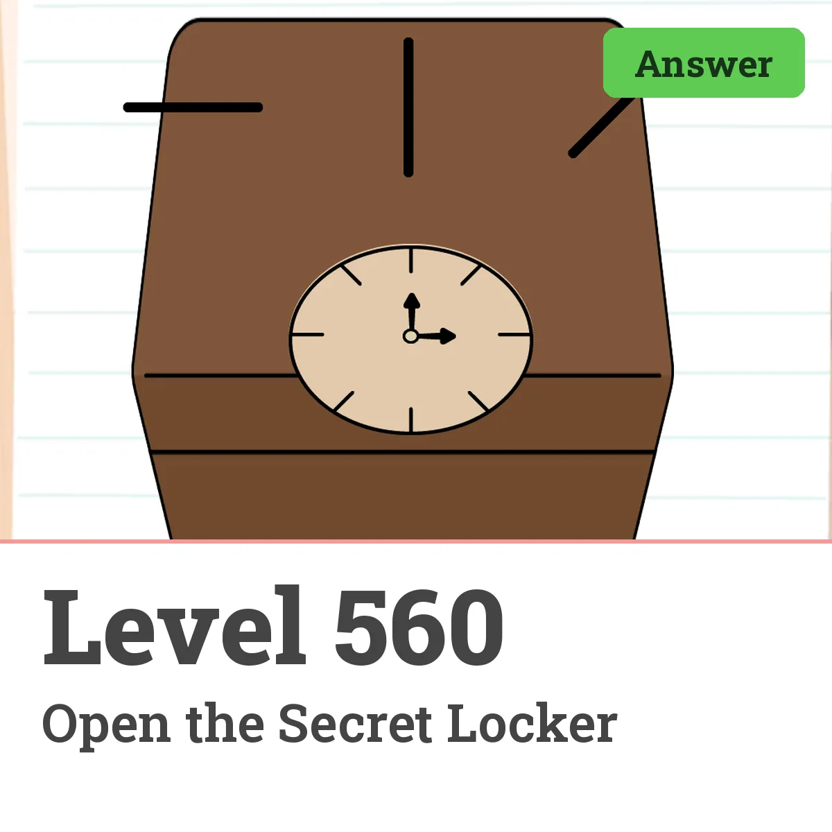 Brain Test: Tricky Puzzles Level 560 answer – Open the Secret Locker