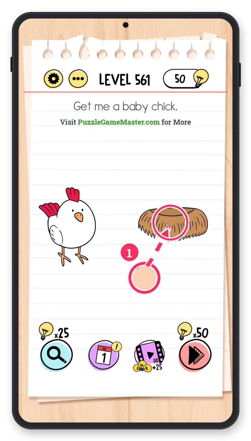 Brain Test: Tricky Puzzles Level 561 step 1: Egg first