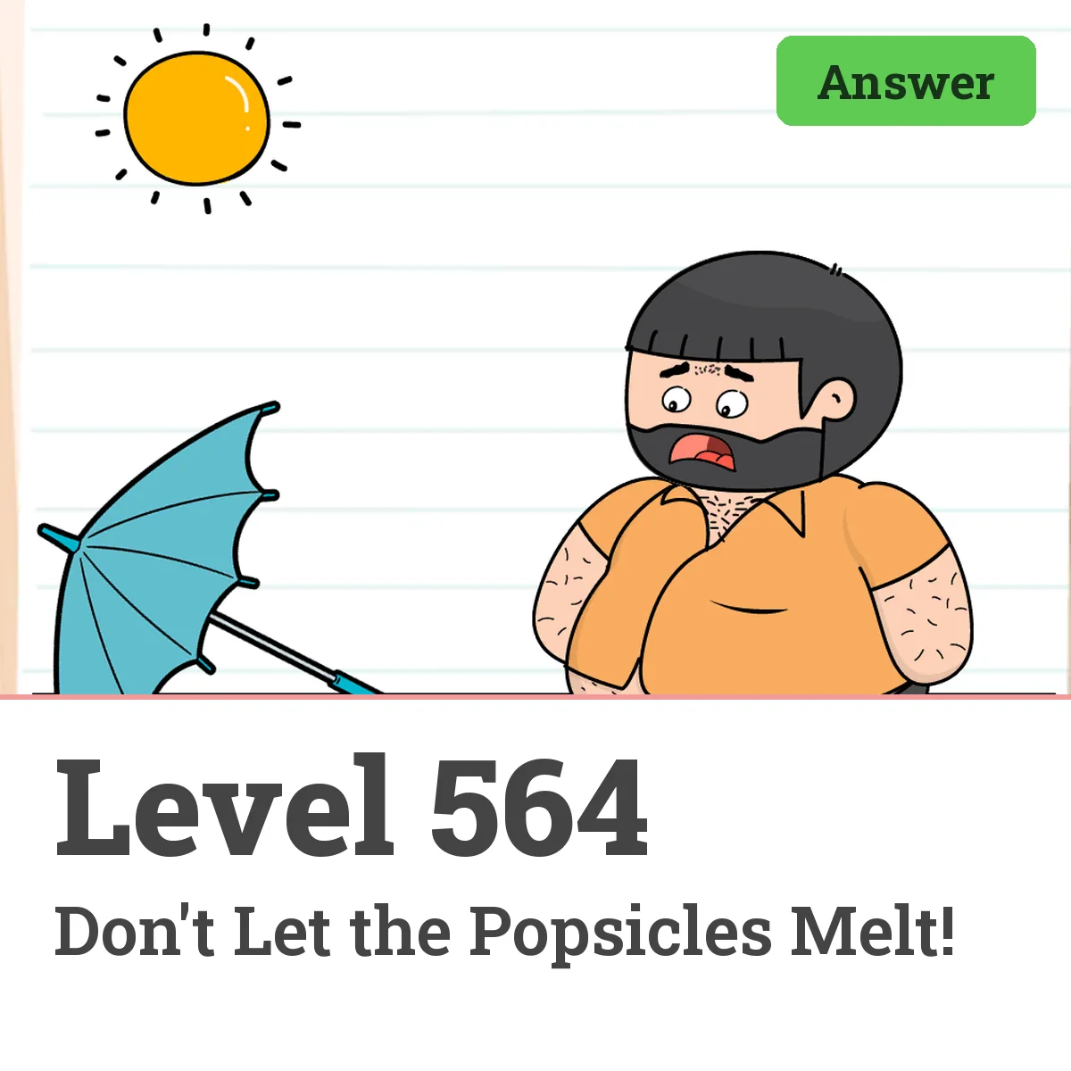 Brain Test: Tricky Puzzles Level 564 answer – Don't Let the Popsicles Melt!