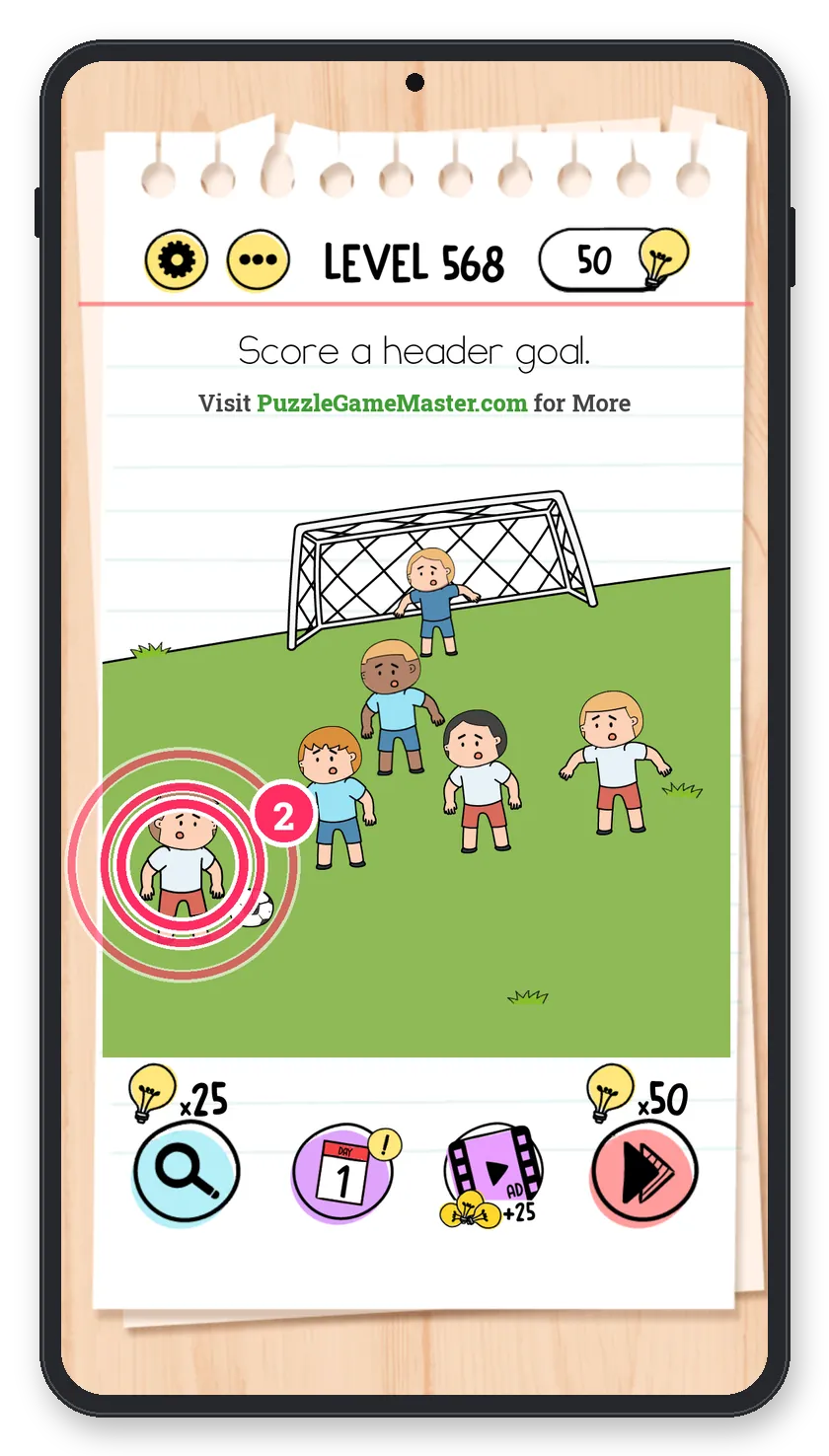 Brain Test: Tricky Puzzles Level 568 step 2: Head it