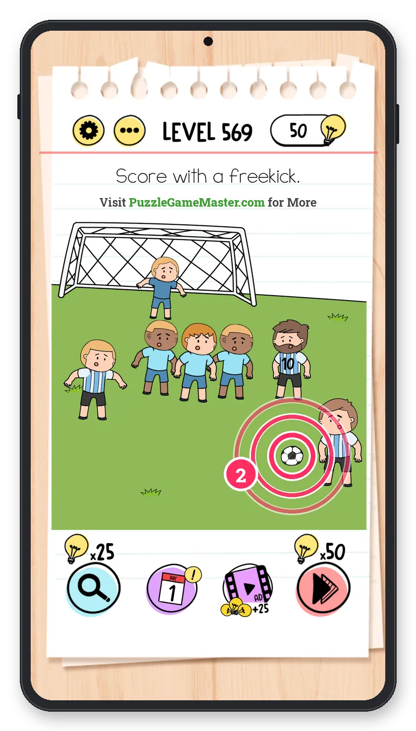Brain Test: Tricky Puzzles Level 569 step 2: Shoot