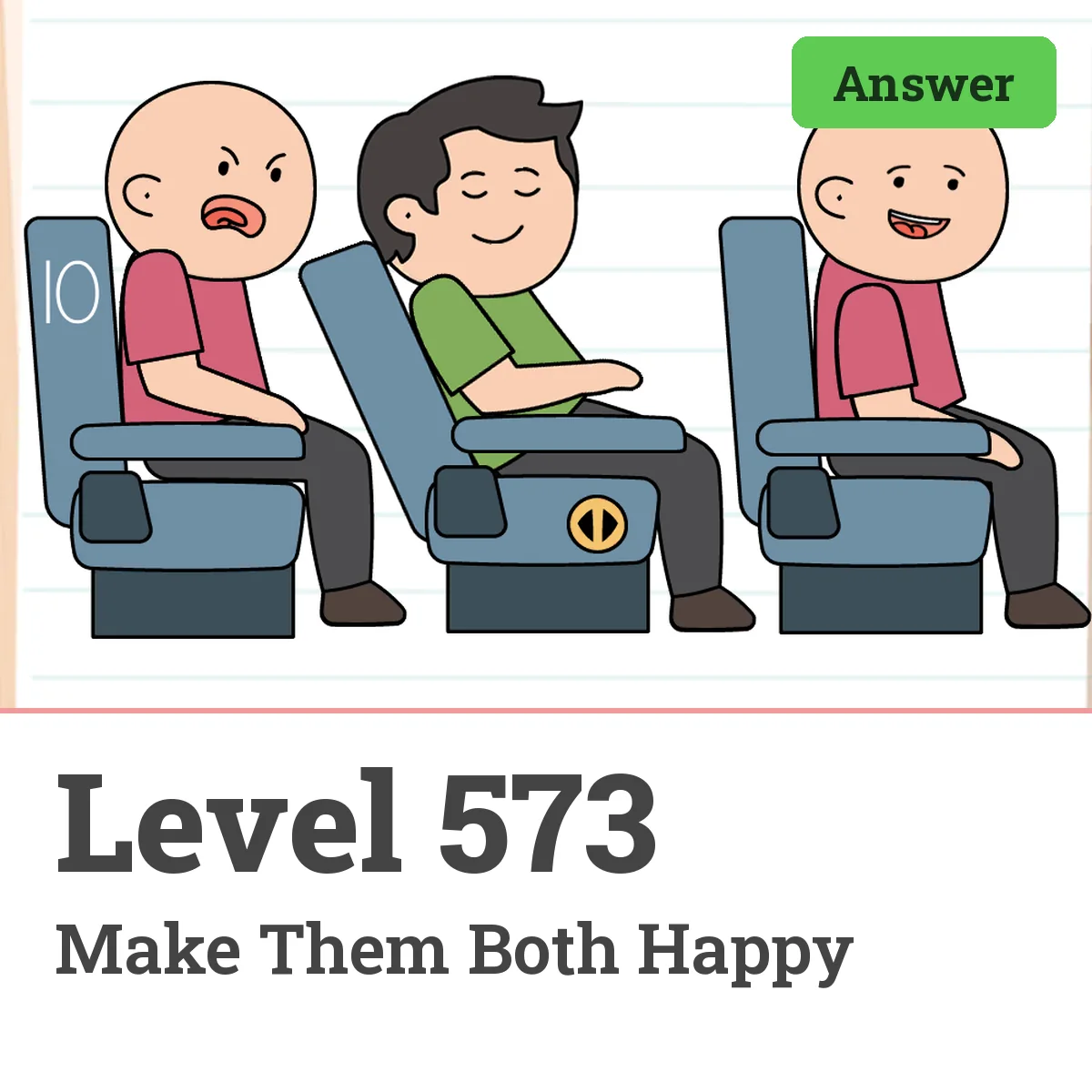 Brain Test: Tricky Puzzles Level 573 answer – Make Them Both Happy