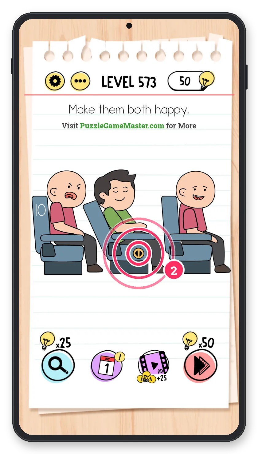 Brain Test: Tricky Puzzles Level 573 step 2: Move him