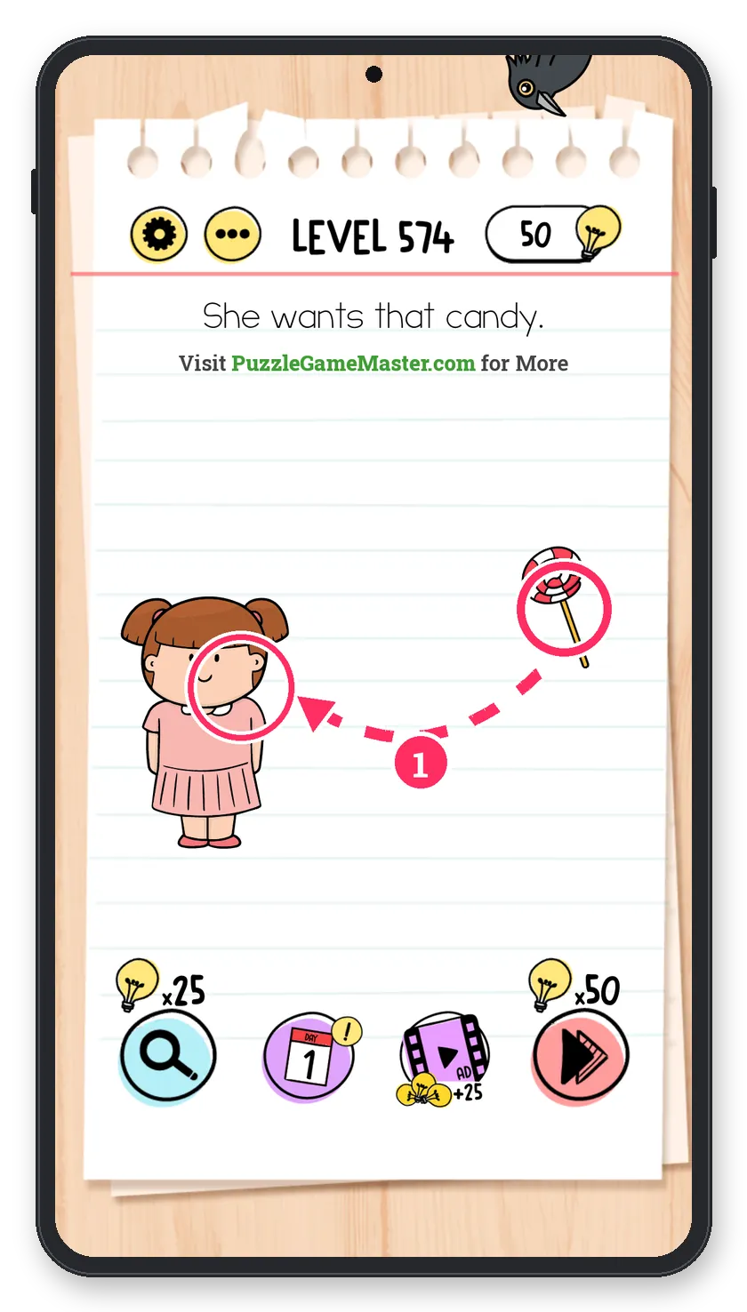 Brain Test: Tricky Puzzles Level 574 answer with steps marked