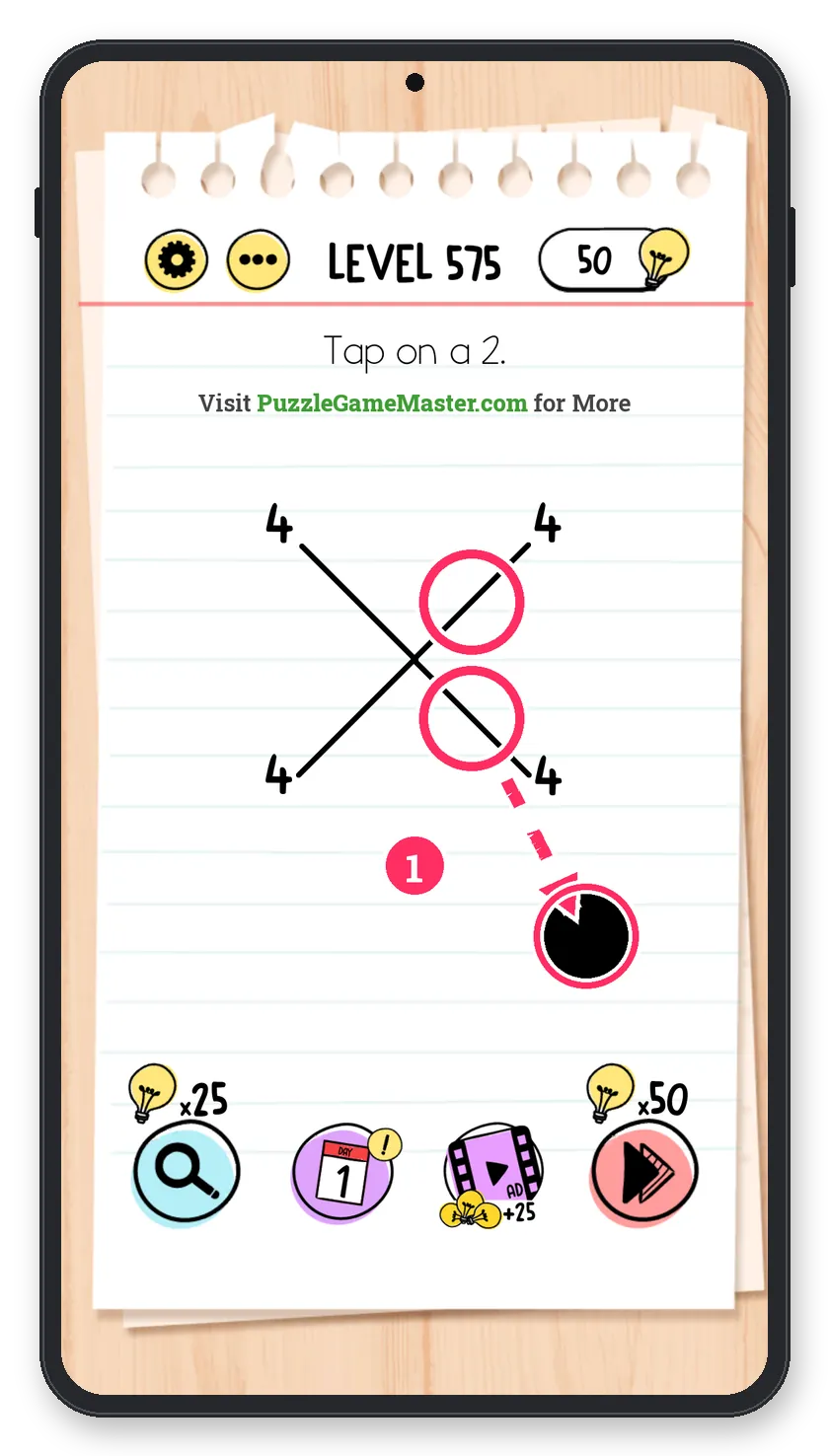 Brain Test: Tricky Puzzles Level 575 step 1: Remove lines